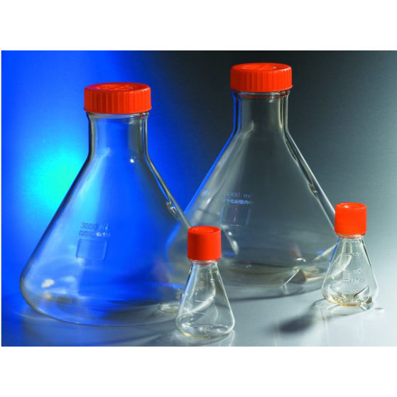 三角培养瓶 3.0L 透气盖 PC(聚碳酸酯)材质 灭菌